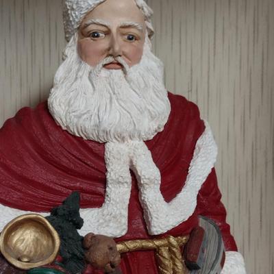 Large, Painted Santa Figurine- Approx 19 1/2" Tall