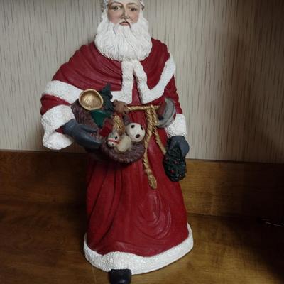 Large, Painted Santa Figurine- Approx 19 1/2" Tall