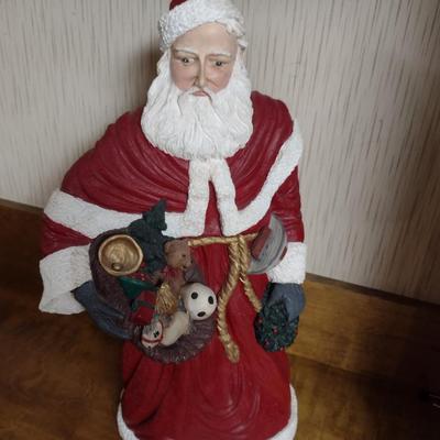 Large, Painted Santa Figurine- Approx 19 1/2" Tall