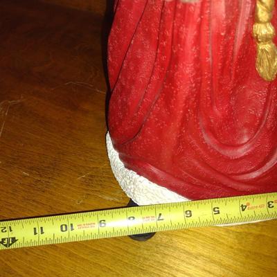 Large, Painted Santa Figurine- Approx 19 1/2" Tall