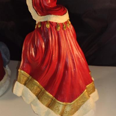 Santa with Elves and Tree Figurine - Approx 12 3/4" Tall