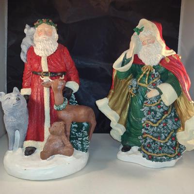 Pair of Santa Figurines (Set #3)