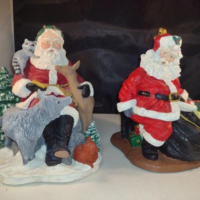 Pair of Santa Figurines (Set #5)