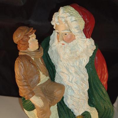 Santa with Child Figurine- Approx 14 1/2" Tall