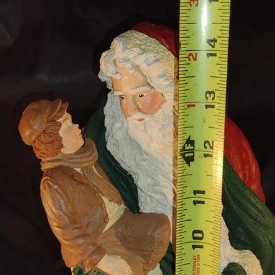 Santa with Child Figurine- Approx 14 1/2" Tall