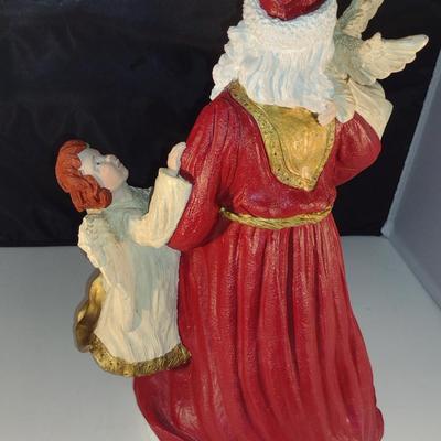 Santa with Angels Figurine- Approx 15" Tall