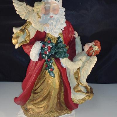 Santa with Angels Figurine- Approx 15" Tall