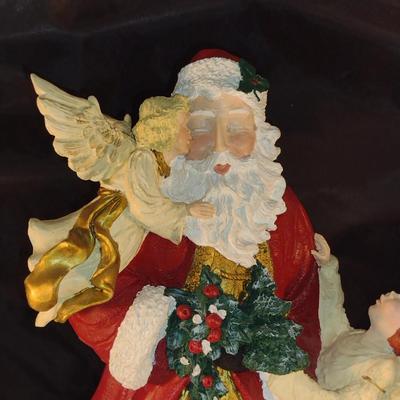 Santa with Angels Figurine- Approx 15" Tall