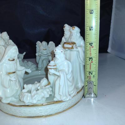 Nativity Design Candle Holder- Approx 6 1/2" in Diameter