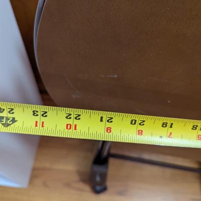 4 Cosco Brown Vinyl TV Trays Mid Century Modern Tall Metal Legs Wheeled Stand Choice 2