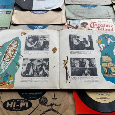 LOT OF VARIOUS 45’s, INCLUDING DISNEYS TREASURE ISLAND AND WINNIE THE POOH