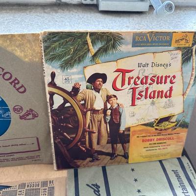 LOT OF VARIOUS 45’s, INCLUDING DISNEYS TREASURE ISLAND AND WINNIE THE POOH