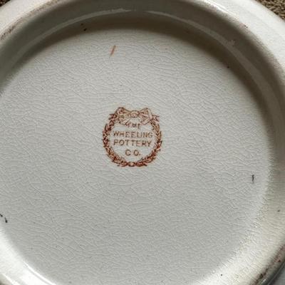 VINTAGE FLORAL BOWLS BY THE WHEELING POTTERY CO. AND KEYSTONE