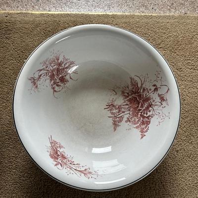 VINTAGE FLORAL BOWLS BY THE WHEELING POTTERY CO. AND KEYSTONE