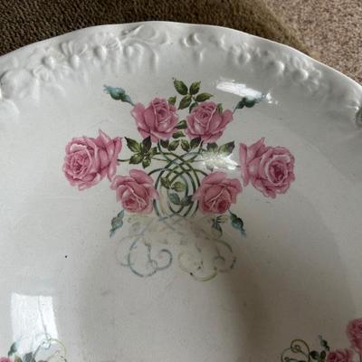 VINTAGE FLORAL BOWLS BY THE WHEELING POTTERY CO. AND KEYSTONE