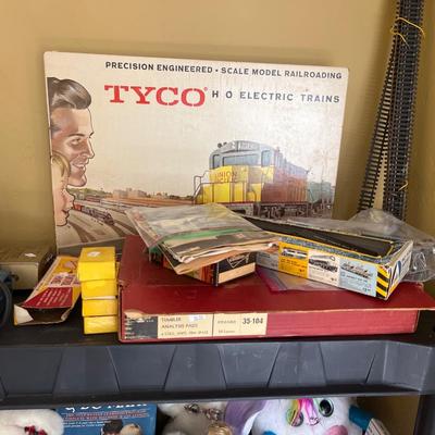 Train parts, dolls, puzzles and clothes for dolls