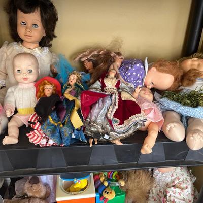 Train parts, dolls, puzzles and clothes for dolls