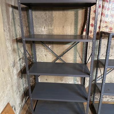 2 METAL SHELVES