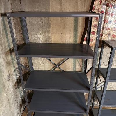 2 METAL SHELVES