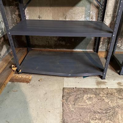 2 METAL SHELVES