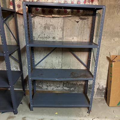 2 METAL SHELVES