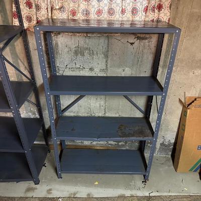 2 METAL SHELVES