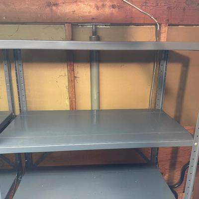 2 MATCHING METAL SHELVES