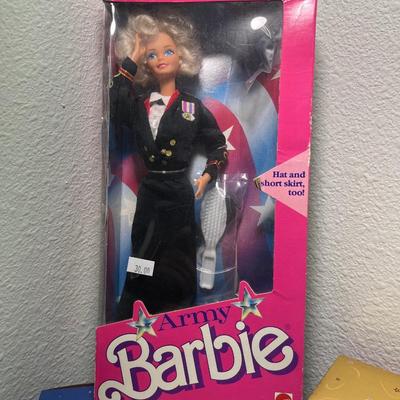 Swan lake, holiday, and army Barbie