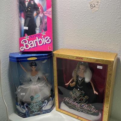 Swan lake, holiday, and army Barbie
