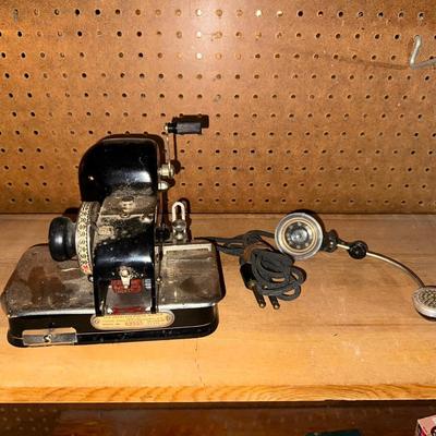 VINTAGE - THE PEERLESS CHECK WRITER AND SWITCHBOARD OPERATORS HEADSET