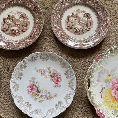 VARIETY OF CHINA PLATES BY RHINE, BAVARIAN CHINA, GERMANY AND AUSTRIA