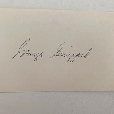 George Grizzard original signature