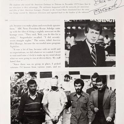 Ted Koppel signed magazine page