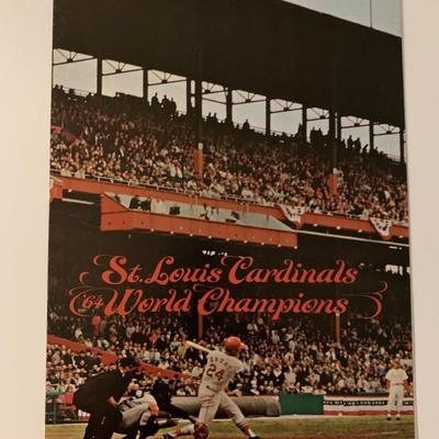 St Louis Cardinals '64 World Champions Busch Stadium Scorecard Magazine