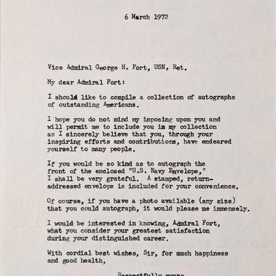 WW2 military Roger Harris signed letter