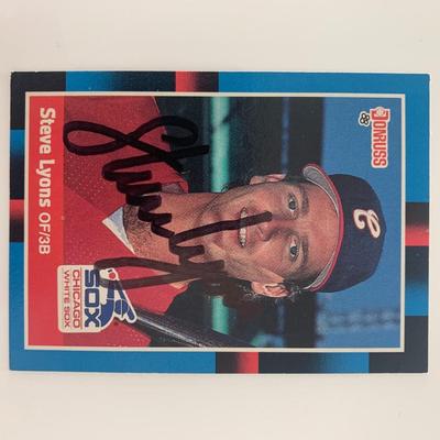 Steve Lyons signed baseball card