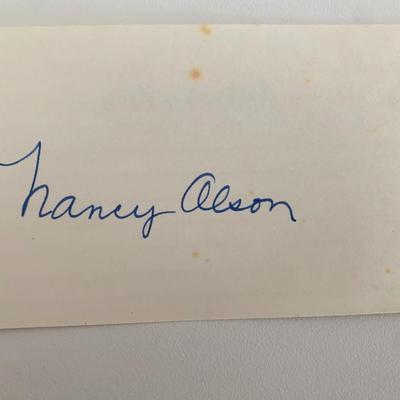 Sunset Blvd Nancy Olson original signature