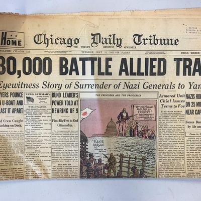Chicago Daily Tribune Original 1943 Vintage Newspaper