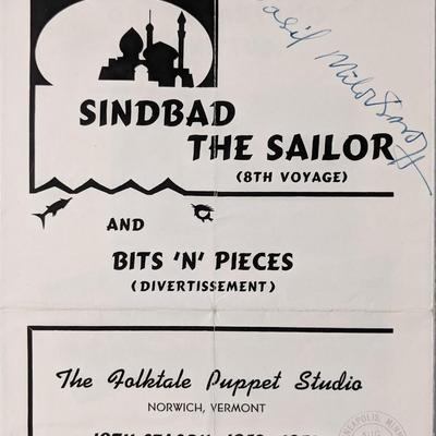 Puppeteer Basil Milovsoroff signed pamphlet