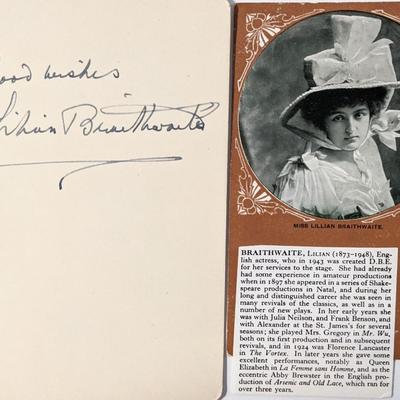 Lillian Braithwaite autograph