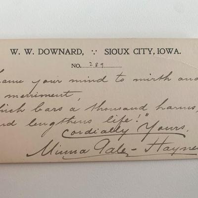 Minna Gale-Haynes original signature