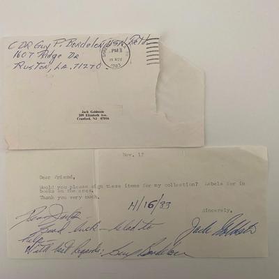 US Navy Flying Ace Guy P. Bordelon Jr. Signed Letter