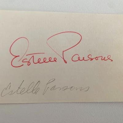 Estelle Parsons original signature
