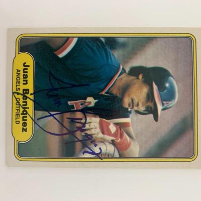 Juan Beniquez signed baseball card