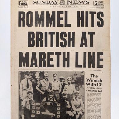 Sunday News 1943 Vintage Newspaper