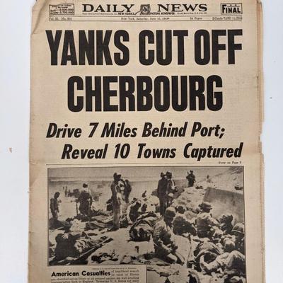 Daily News 1944 Vintage Newspaper