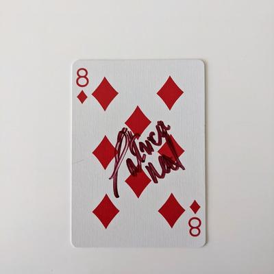 Patricia Neal signed playing card