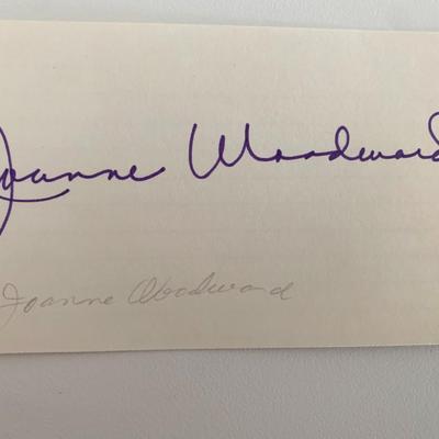 Joanne Woodward original signature