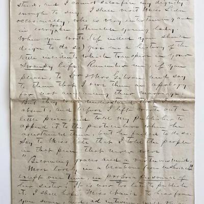 H.P. Johnson 1869 letter