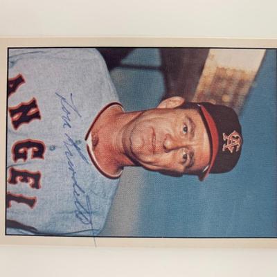 Lew Burdette signed baseball card